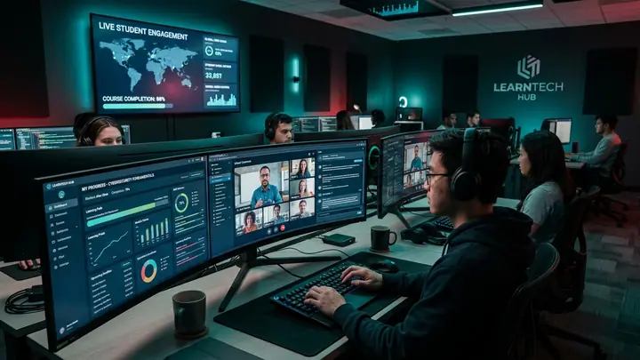 Plataforma de aprendizaje virtual en operación