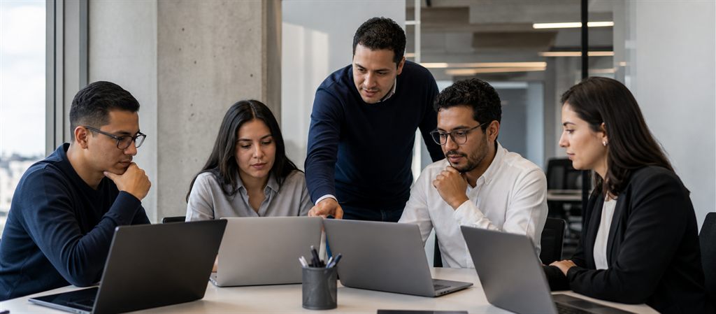 Equipo de DRACO Servicios trabajando en soluciones de tecnología e inteligencia artificial
